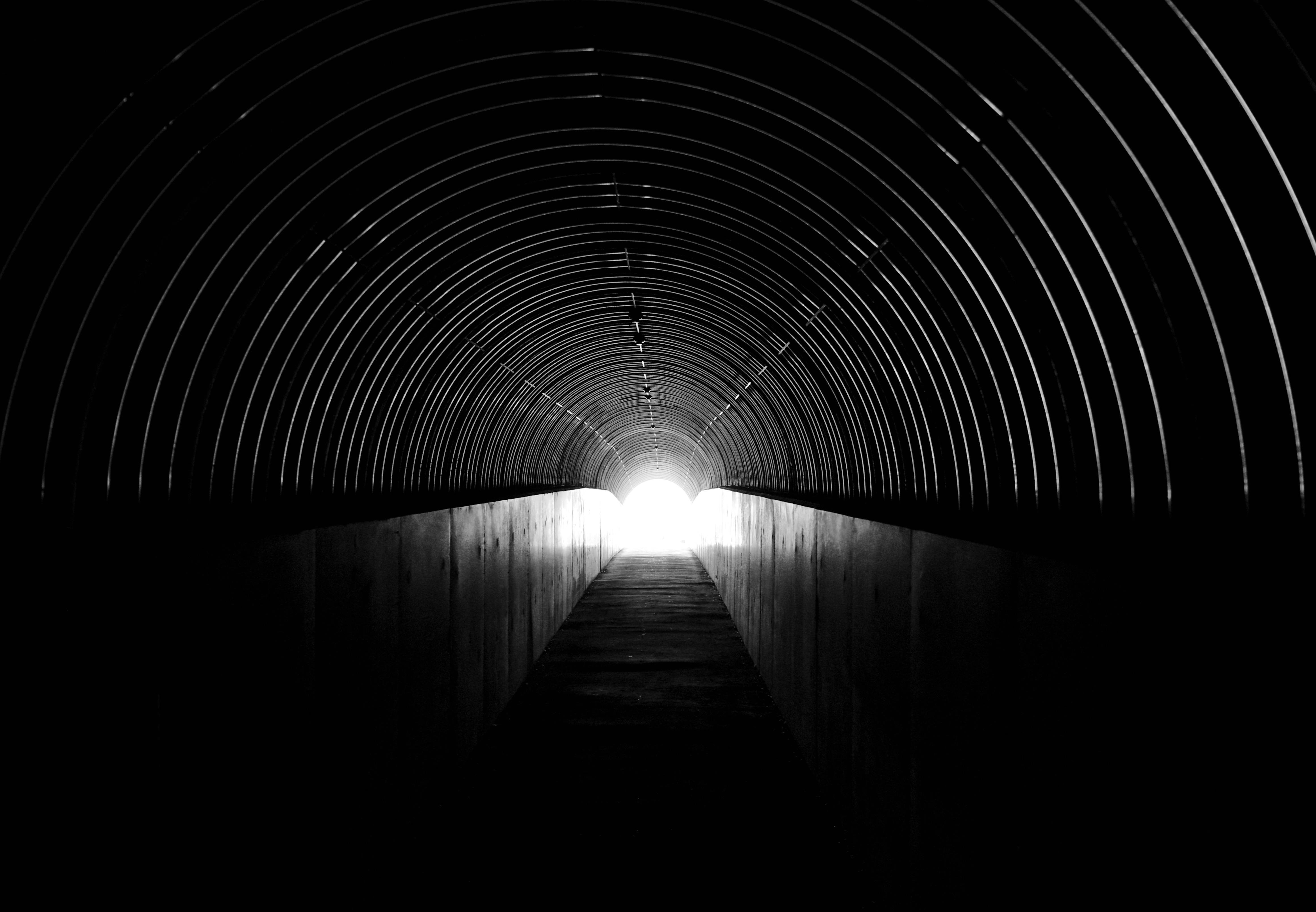 A bright light at the end of a long tunnel.